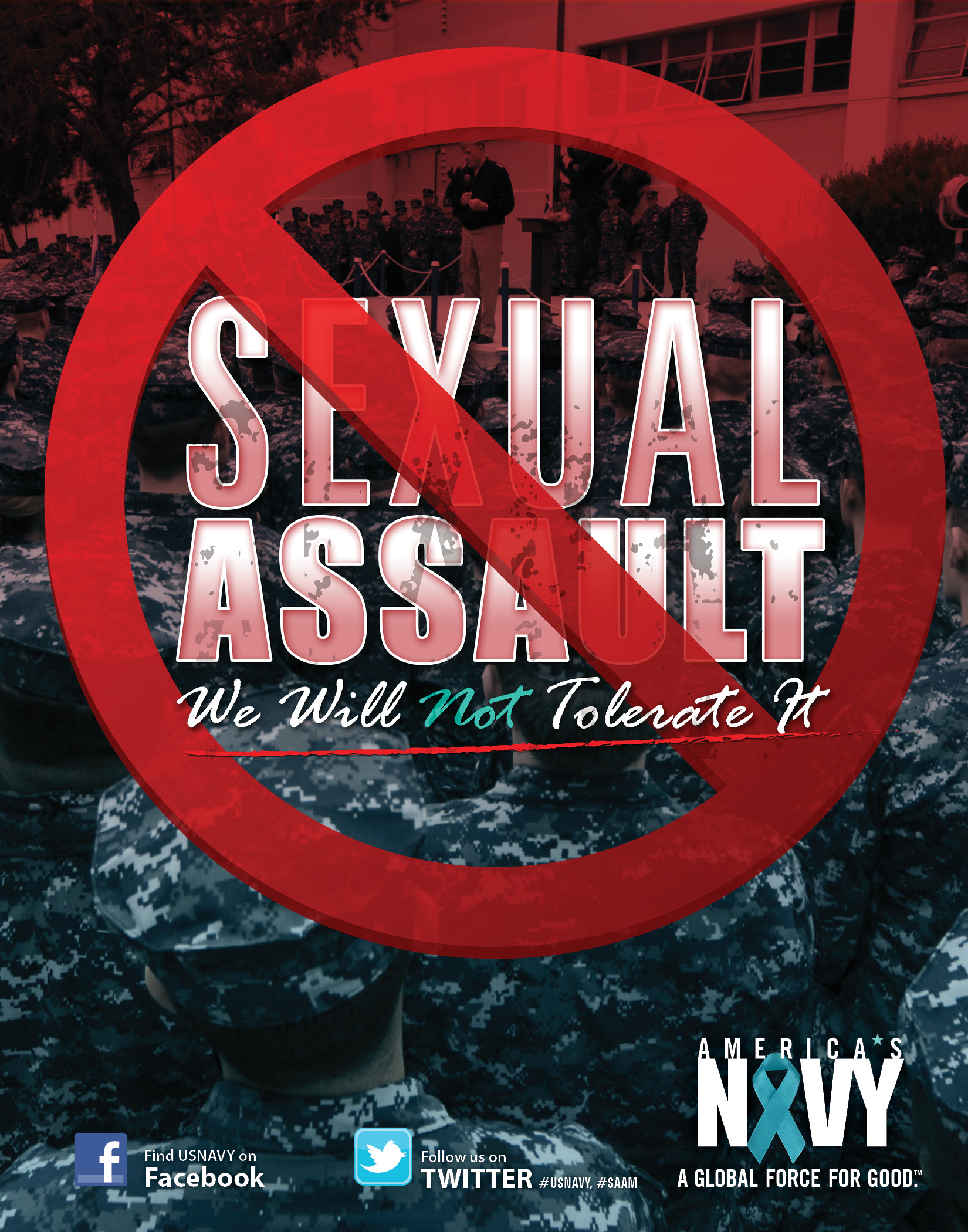 120409-N-ZZ999-004
WASHINGTON (April 11, 2012) An informational poster about sexual assault awareness month. Throughout the month of April, commands are encouraged to organize activities to raise awareness of sexual assault using the theme, Hurts One, Affects All. Prevention of Sexual Assault is Everyones Duty. Join the conversation on social media and help raise awareness using #SAAM. (U.S. Navy photo illustration by Leslie Paxton/Released)